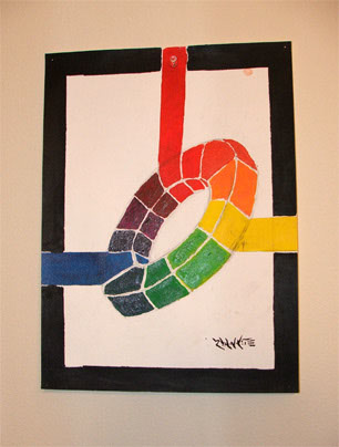 Suspended color wheel