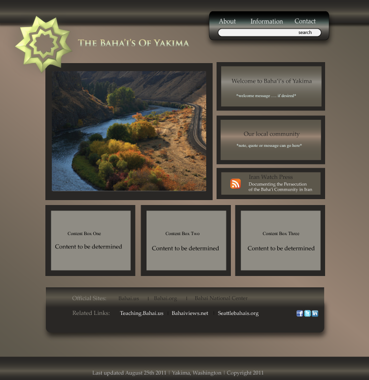 Local Baha’i website concept